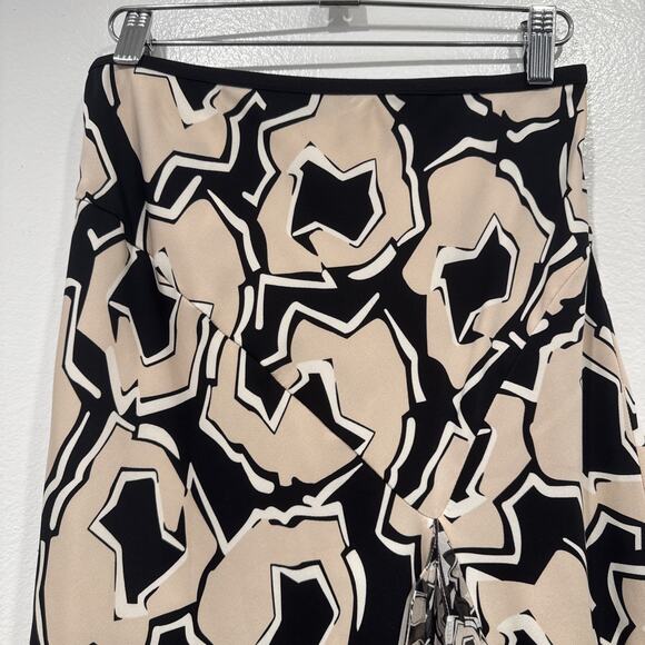 Diane von Furstenberg DVF Posey Asymmetrical Silk Drop Yoke Skirt Ruffle READ - Picture 2 of 11